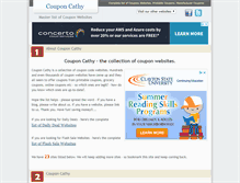 Tablet Screenshot of couponcathy.com